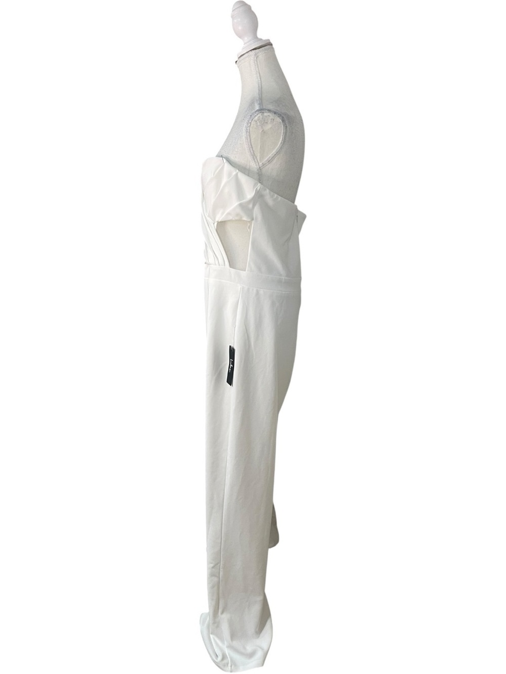 Lulus Surely Stunning Strapless Bustier Jumpsuit White - Picture 4 of 16